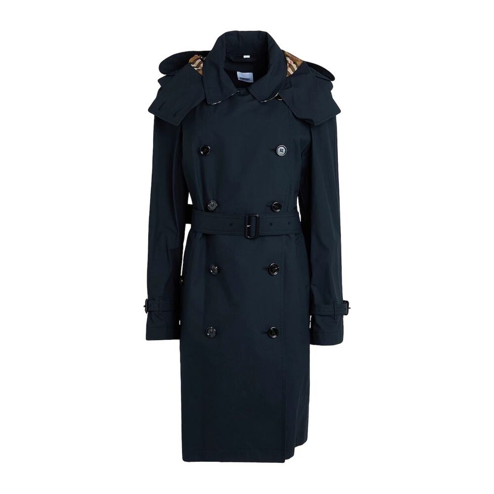 Sold❌Burberry black midi trench coat with removable hood 2